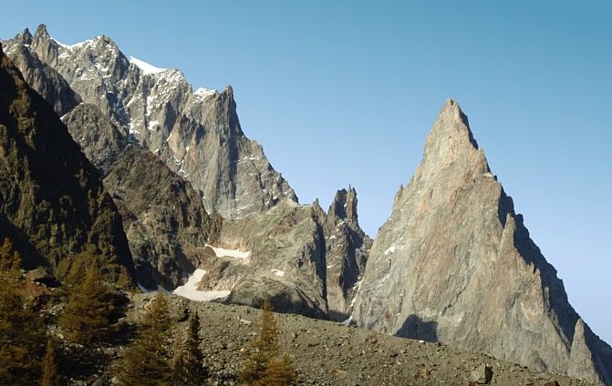 Peuterey Ridge on Mont Blanc