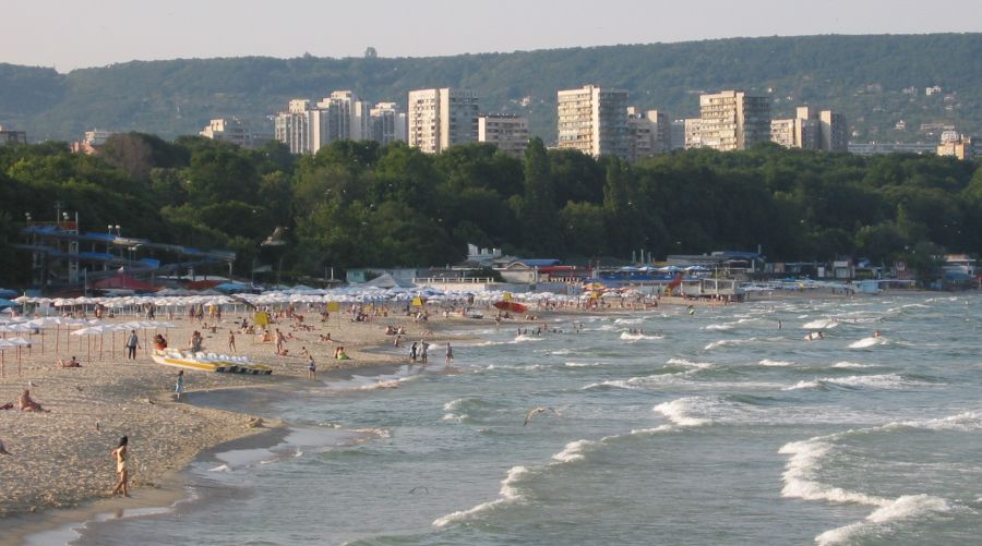 Beach at Varna on the Black Sea Coast of Bulgaria