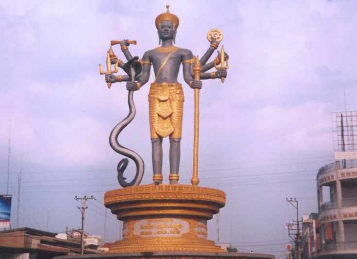 Ta Dumbong Statue in Battambang in NW Cambodia
