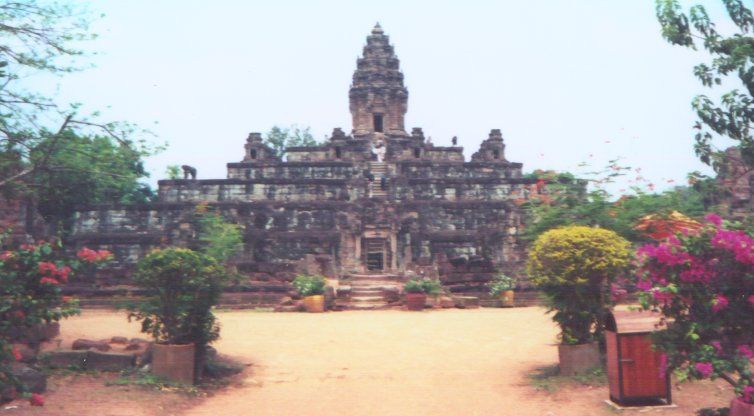 Bakong Temple in the Roluos Group at Siem Reap in northern Cambodia