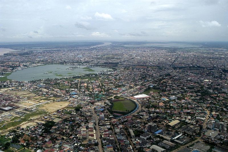 Aerial view of Phnom Penh