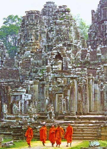 Bayon Temple in Angkor Thom in northern Cambodia
