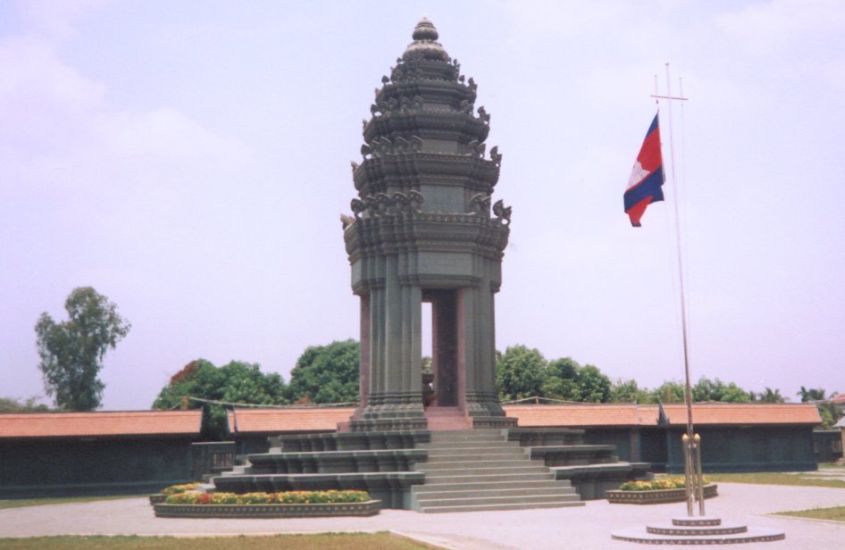 Independence Monument in Siem Reap in northern Cambodia