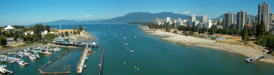 View from Burrard Bridge in Vancouver