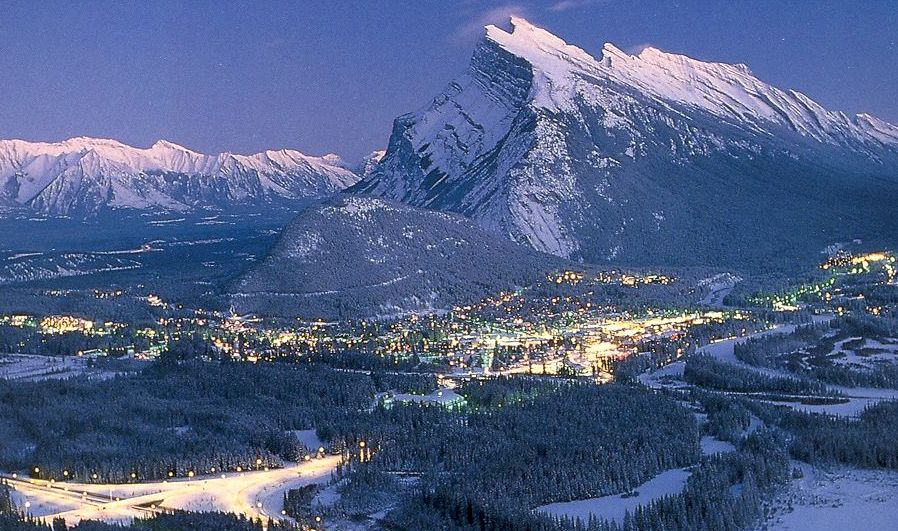 Mount Rundle above Banff in the Canadian Rockies