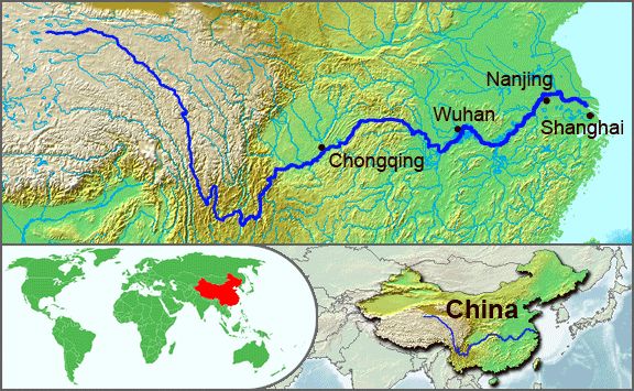 Map of Yangtse River