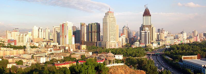 City of Urumqi in Xinjiang in China