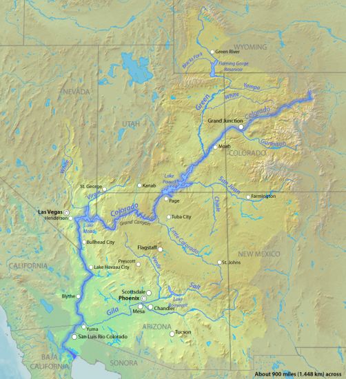 Map of the Colorado River