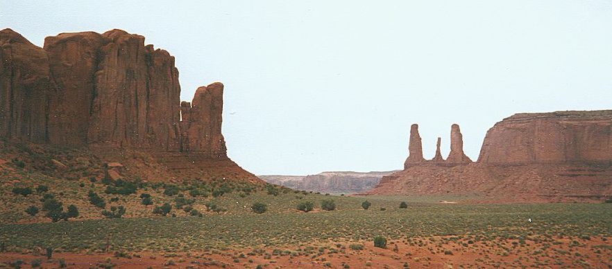 Sandstone Buttes and Pinnacles in Monument Valley