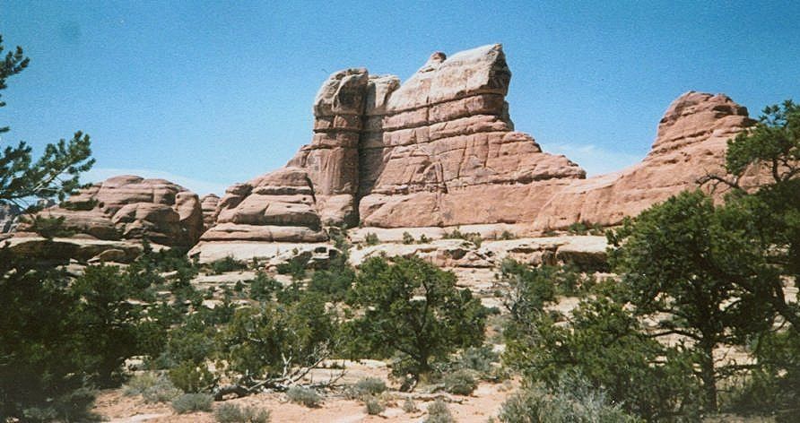 Sandstone Fins in the Needles District of Canyonlands National Park - trail from Elephant Hill to Chesler Park