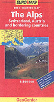 The Alps - Map - Switzerland & Austria etc