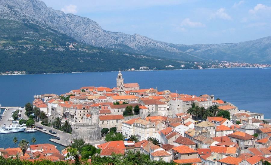 Korcula on the Dalmatian Coast of Croatia