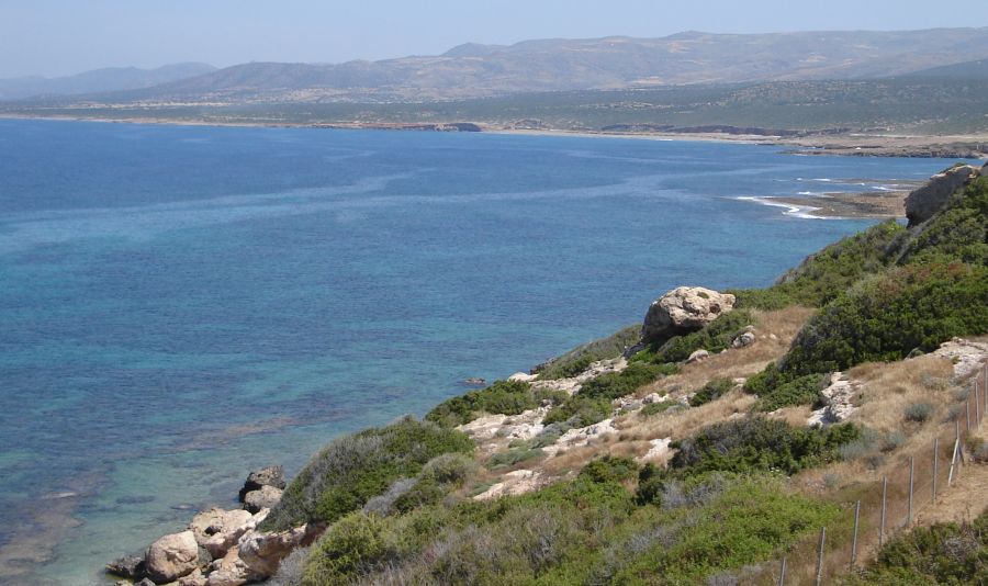 Akamas Peninsula and Lara Bay from the headland at Agios Georgias
