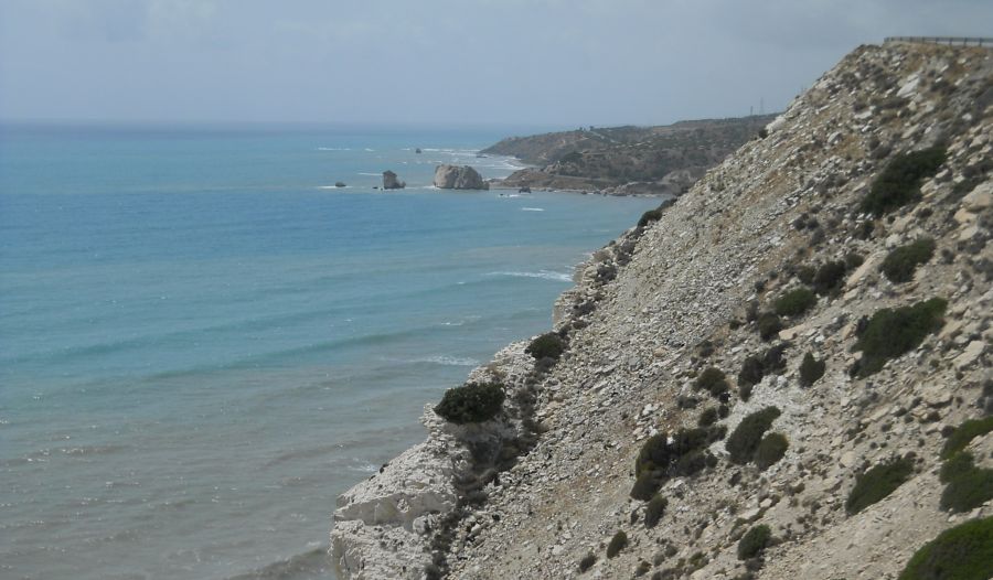 The coastline at Petra Tou Romiou / Aphrodite's Rock