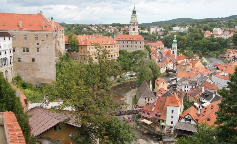 Ceske Krumlov View from Castle in the Czech Republic