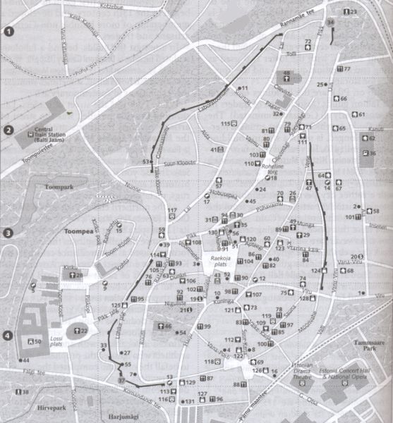Map of Old City of Tallinn