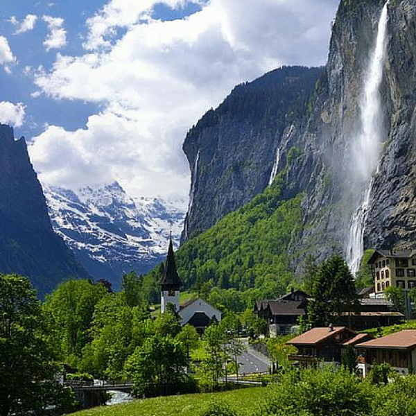 Lauterbrunnen Valley in the Bernese Oberlands of the Swiss Alps