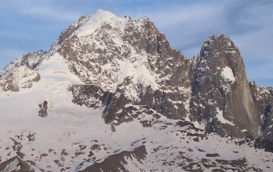 The Aiguille Verte and North Face of The Aiguille du Dru in the Mont Blanc Massif