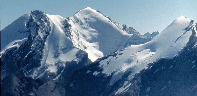 Altels, Balmhorn and Rinderhorn in the Bernese Oberlands above Kandersteg