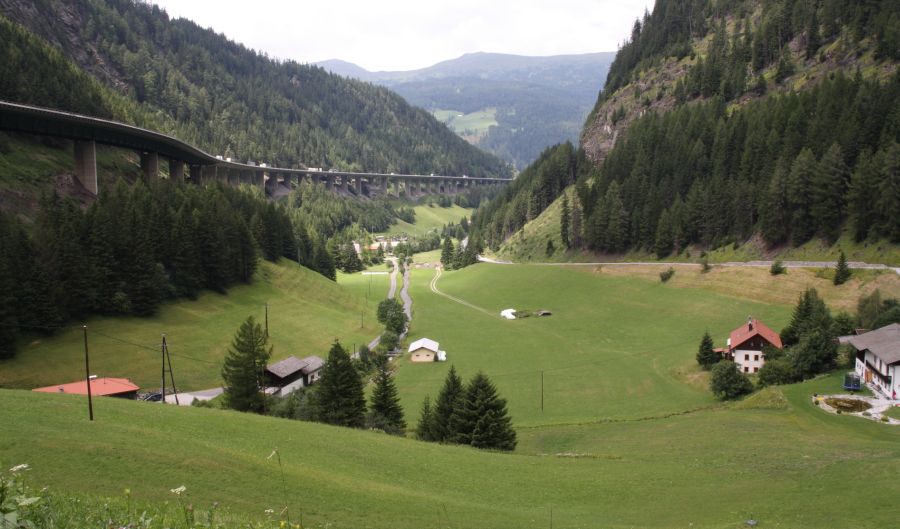 Autobahn across The Brenner Pass