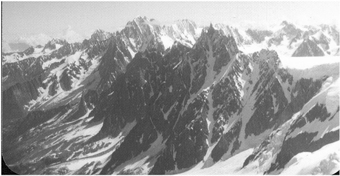 Aiguille de Midi on ascent of Mont Blanc