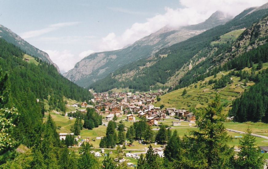 Saas Grund in the Valais Region of Switzerland