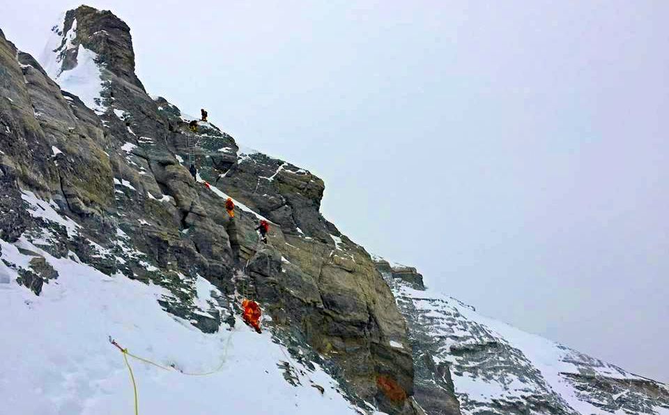 The 2nd Step on the North Face of Mount Everest
