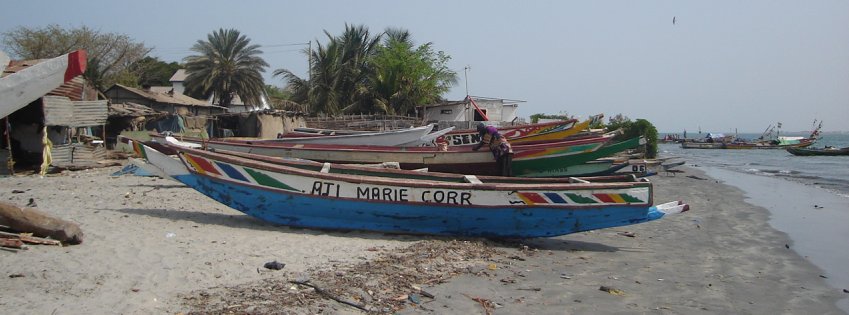 Boats at Waterfront in Banjul, capital city of the Gambia in West Africa