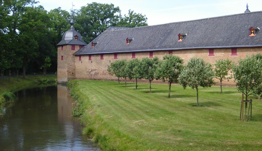 Moat around Burg Eicks - A Schloss in the Eifel Region of Germany