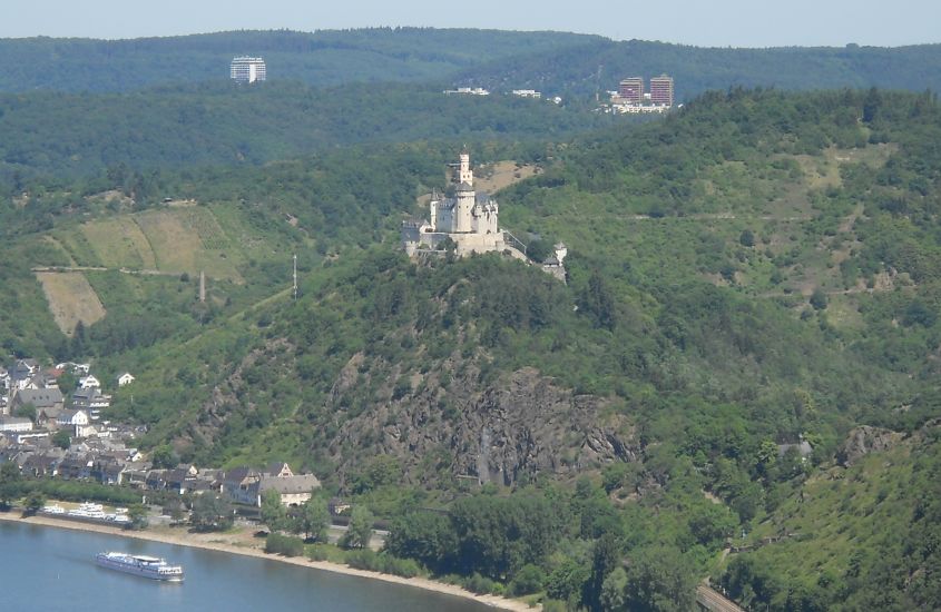 Marksburg Castle above the Rhine at Koblenz in the Eifel Region of Germany