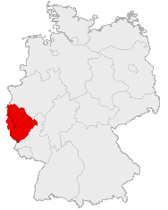 Location Map of the Eifel Region in Germany