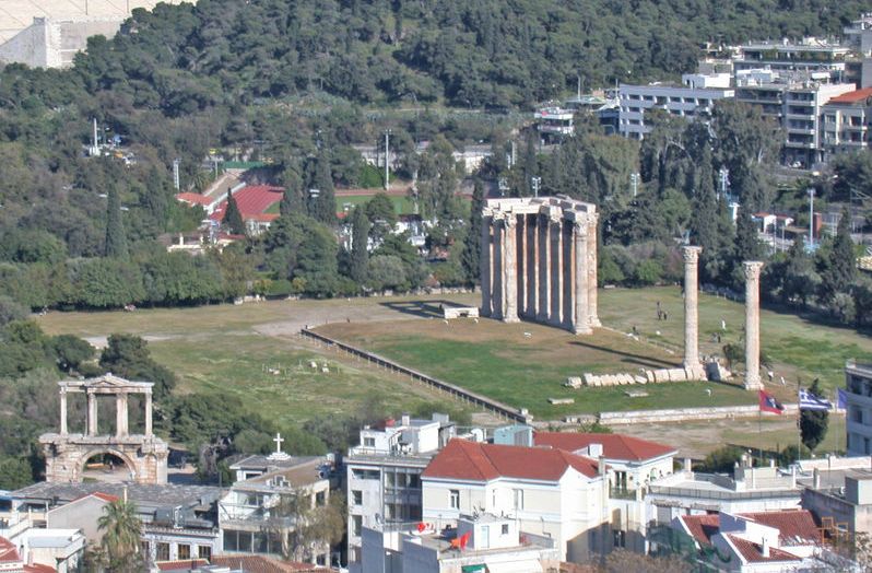 Hadrian's Arch and Temple of Olympian Zeus in Athens