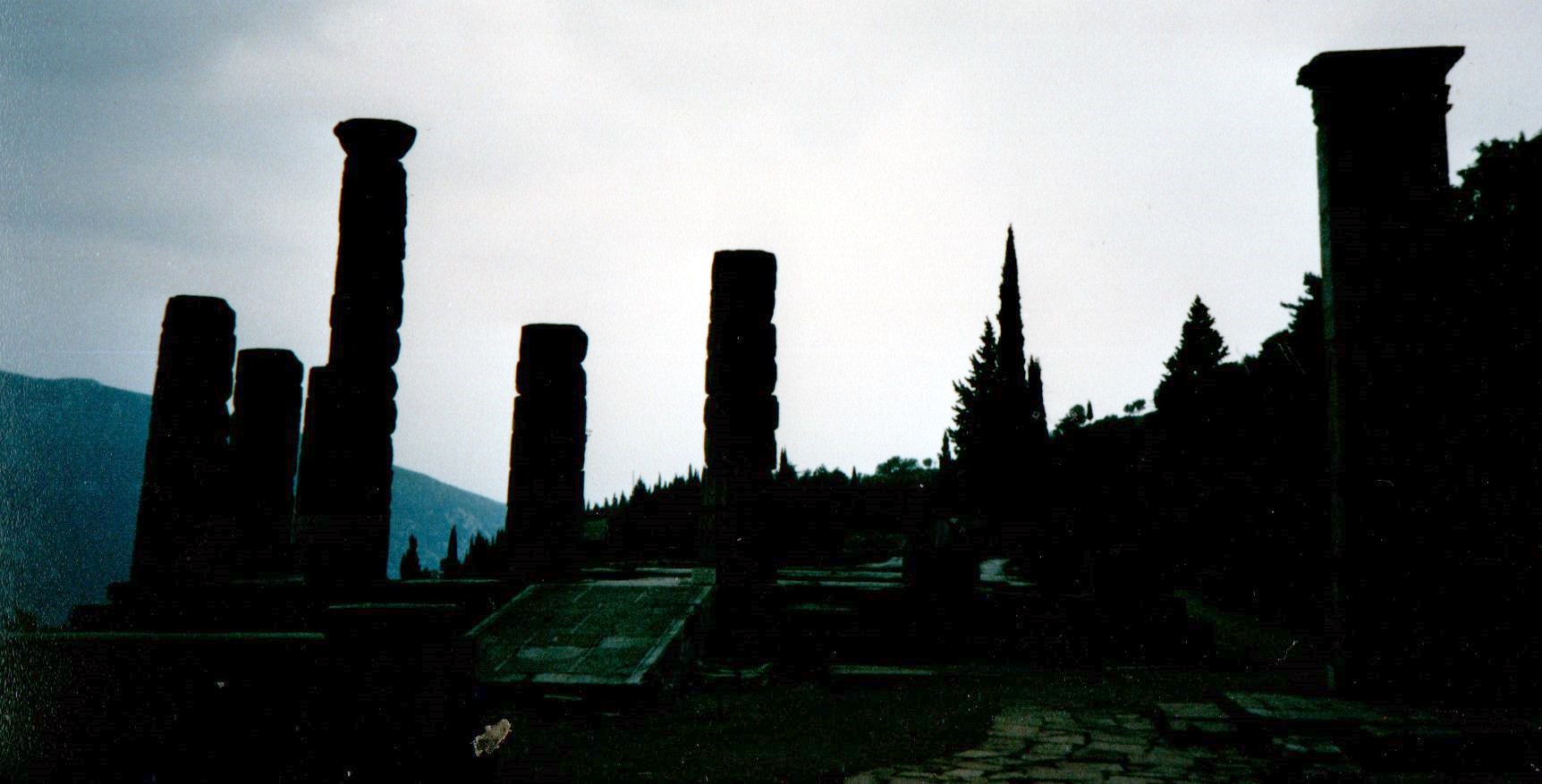 Columns of Apollo Temple at Delphi