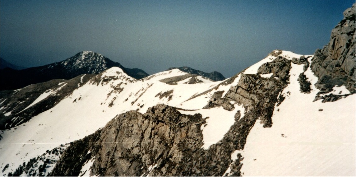 Summit Ridge of Profitis Illias in the Taygettos Mountains in the Peleponnese of Greece