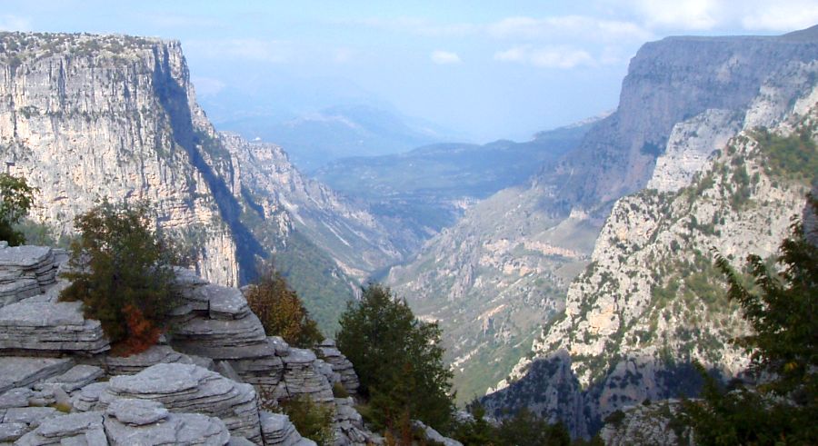 Vikos Gorge in the Pindos ( Pindus ) Mountains