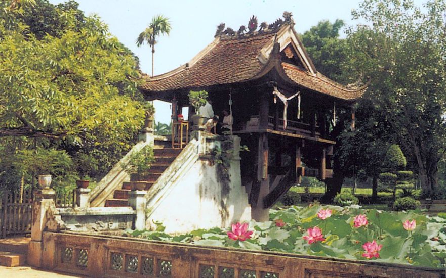 One Pillar Pagoda ( Chua Mot Cot ) in Hanoi