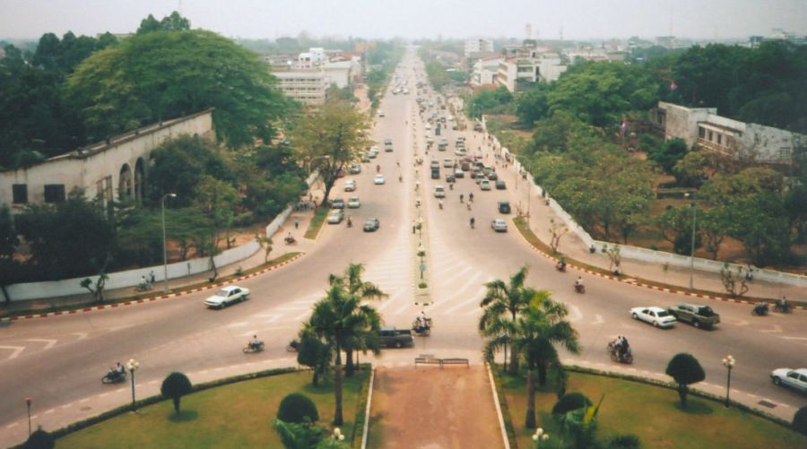View from the Cotopaxai Monument in Vientiane