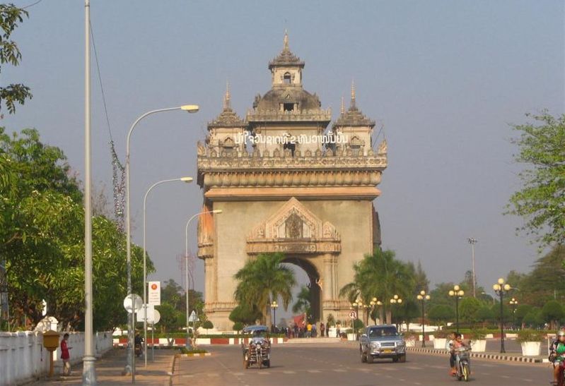 Cotopaxai Monument in Vientiane