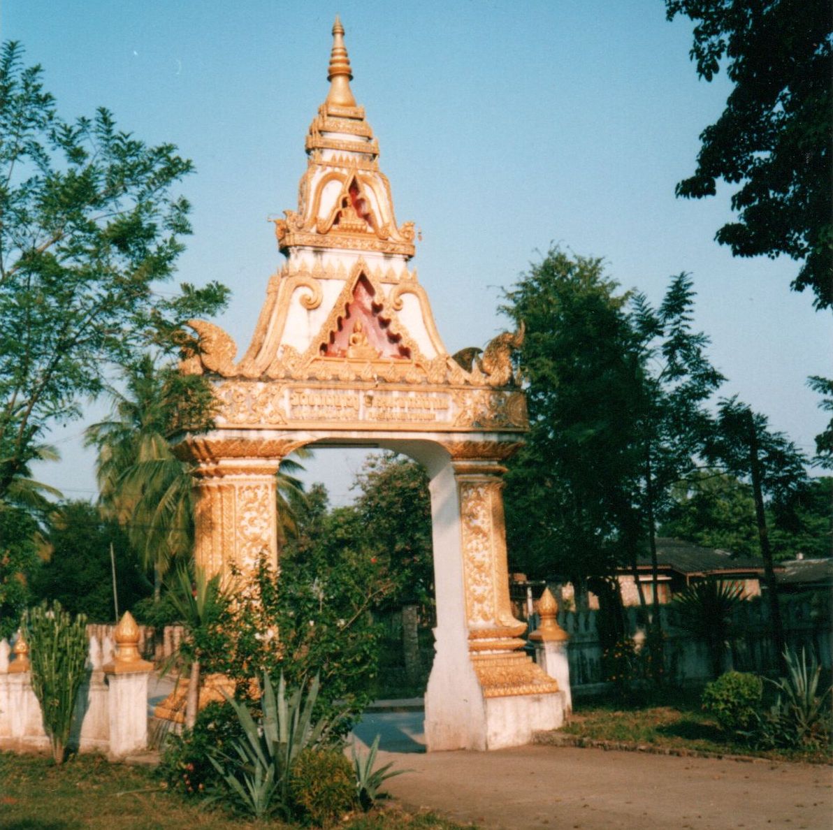 Entrance archway to Wat in Luang Prabang