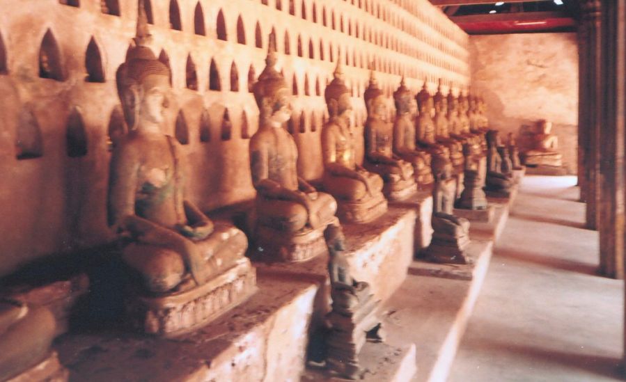Buddha Images in Wat Si Saket in Vientiane