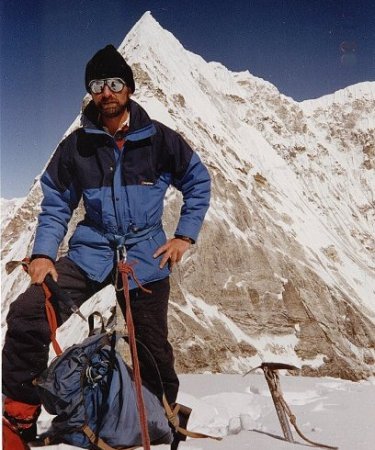 Summit of Parchoma in Nepal Himalaya