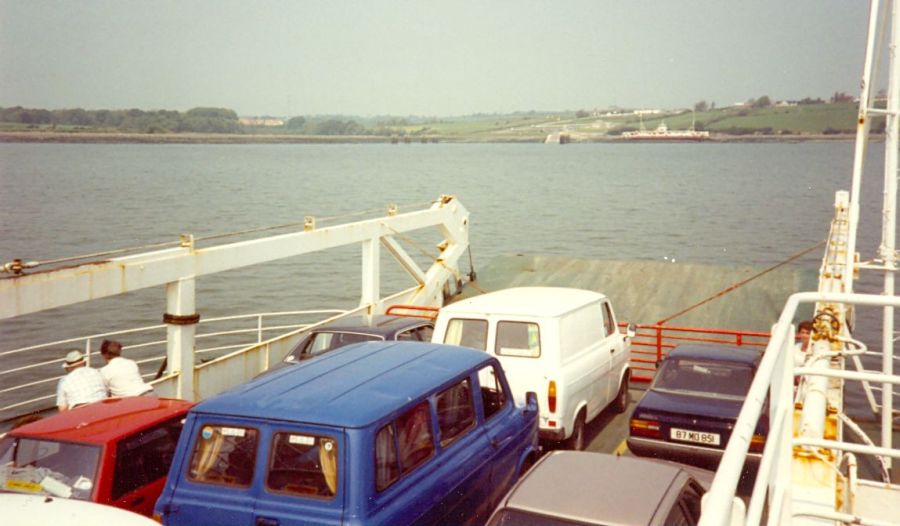 Ferry across Shannon River on West Coast of Ireland
