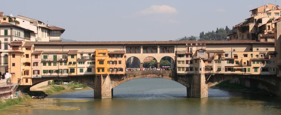 Ponte di Santa Trinita across the River Arno in Florence