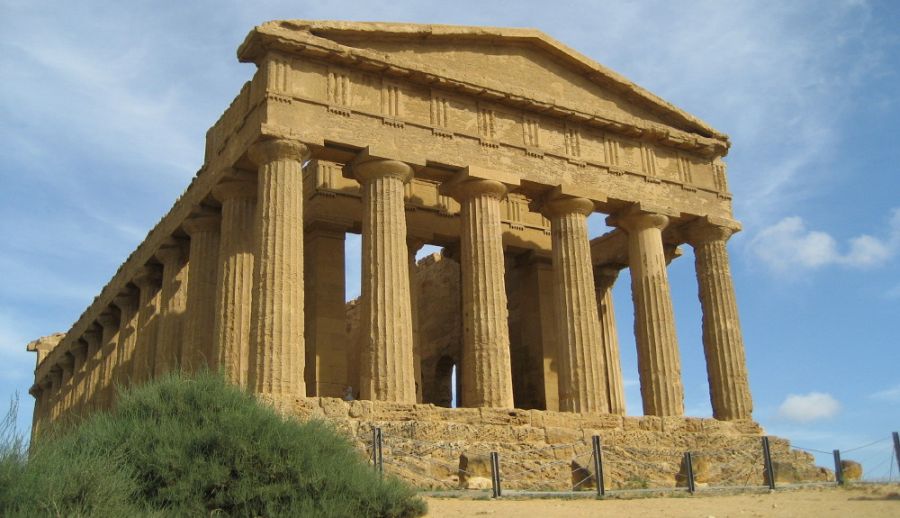 Temple of Concordia at Agrigento on Sicily in Italy