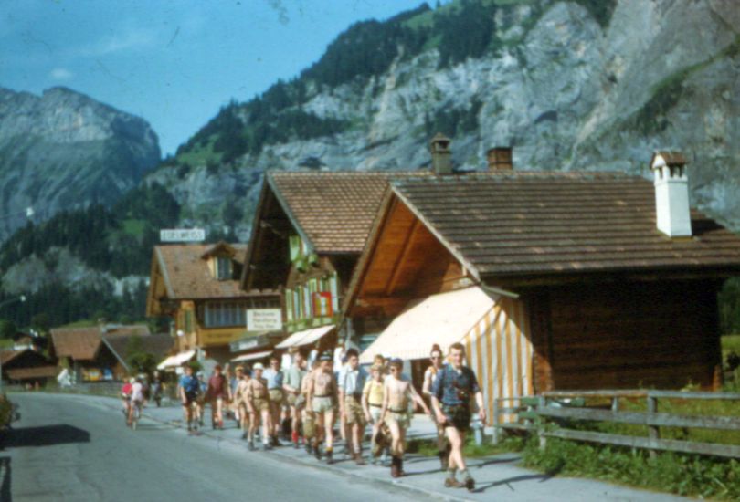 Village of Kandersteg in the Bernese Oberlands Region of the Swiss Alps