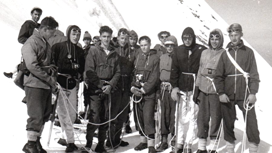 24th Glasgow ( Bearsden ) Scout Group on ascent of Morganhorn in the Bernese Oberlands of the Swiss Alps
