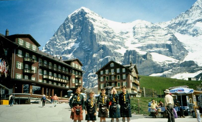 North Face of the Eiger from Kleine Scheidegg in the Bernese Oberlands Region of the Swiss Alps