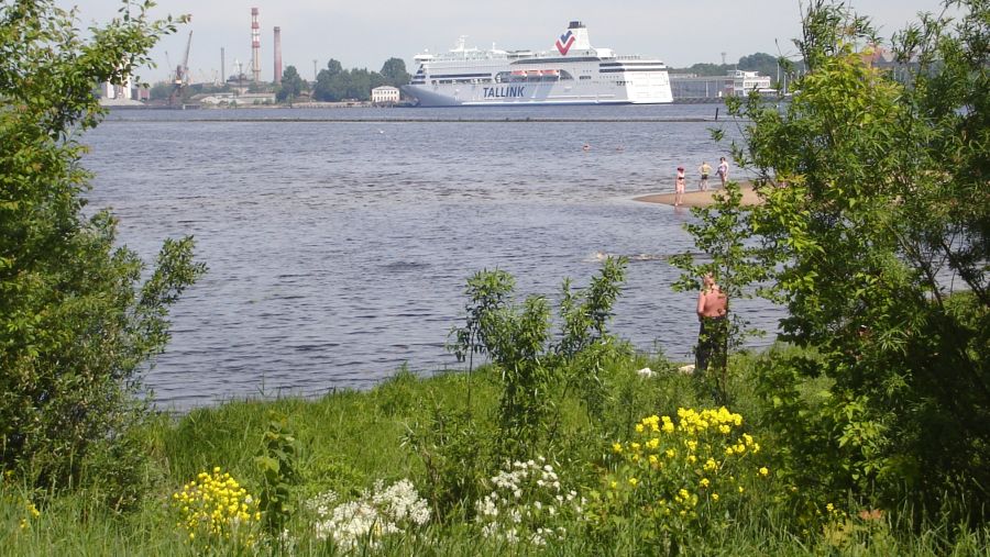 Riga Ferry port across Daugava River from Kipsala