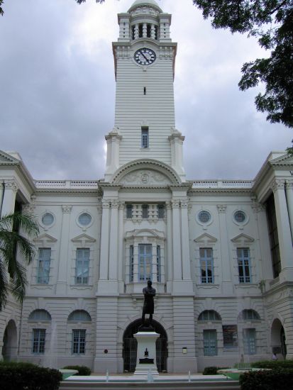 Clock Tower on the Victoria Theatre and Concert Hall in Singapore