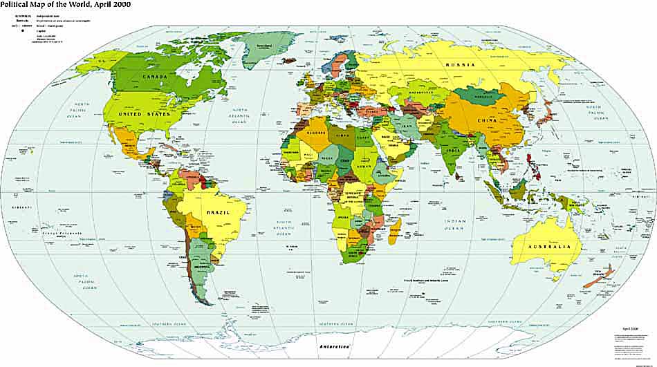 Political Map of the World - Click for larger format